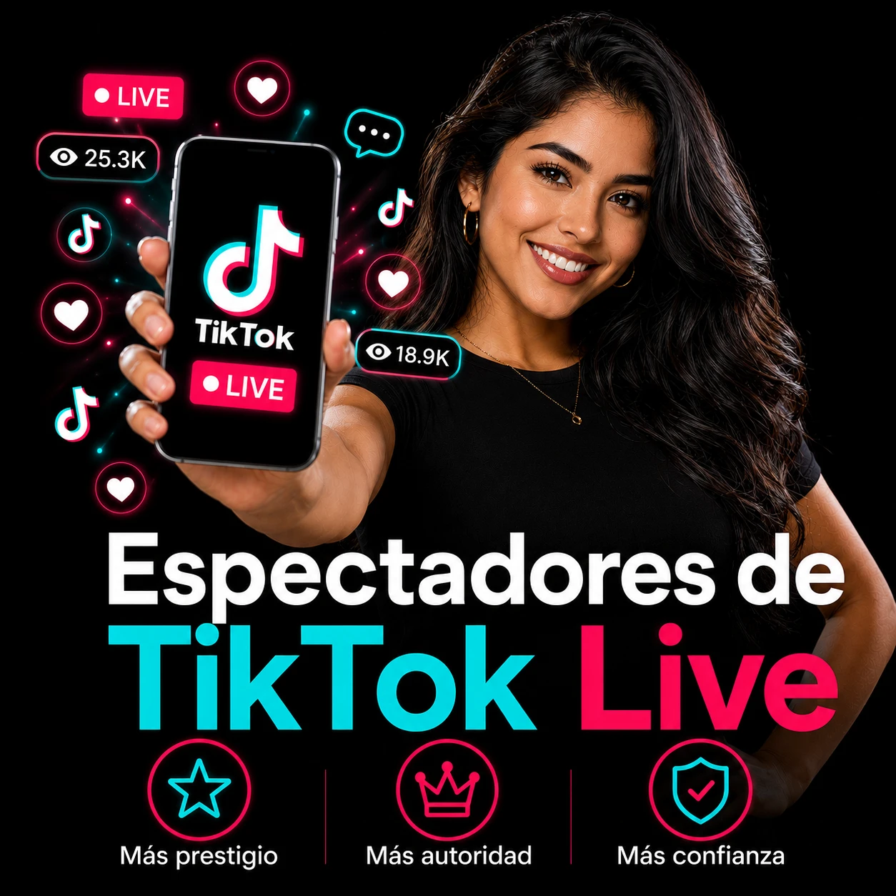 Espectadores para TikTok LIVE